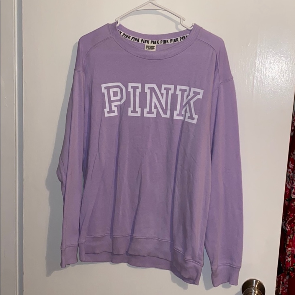 Pink crew neck sweatshirt